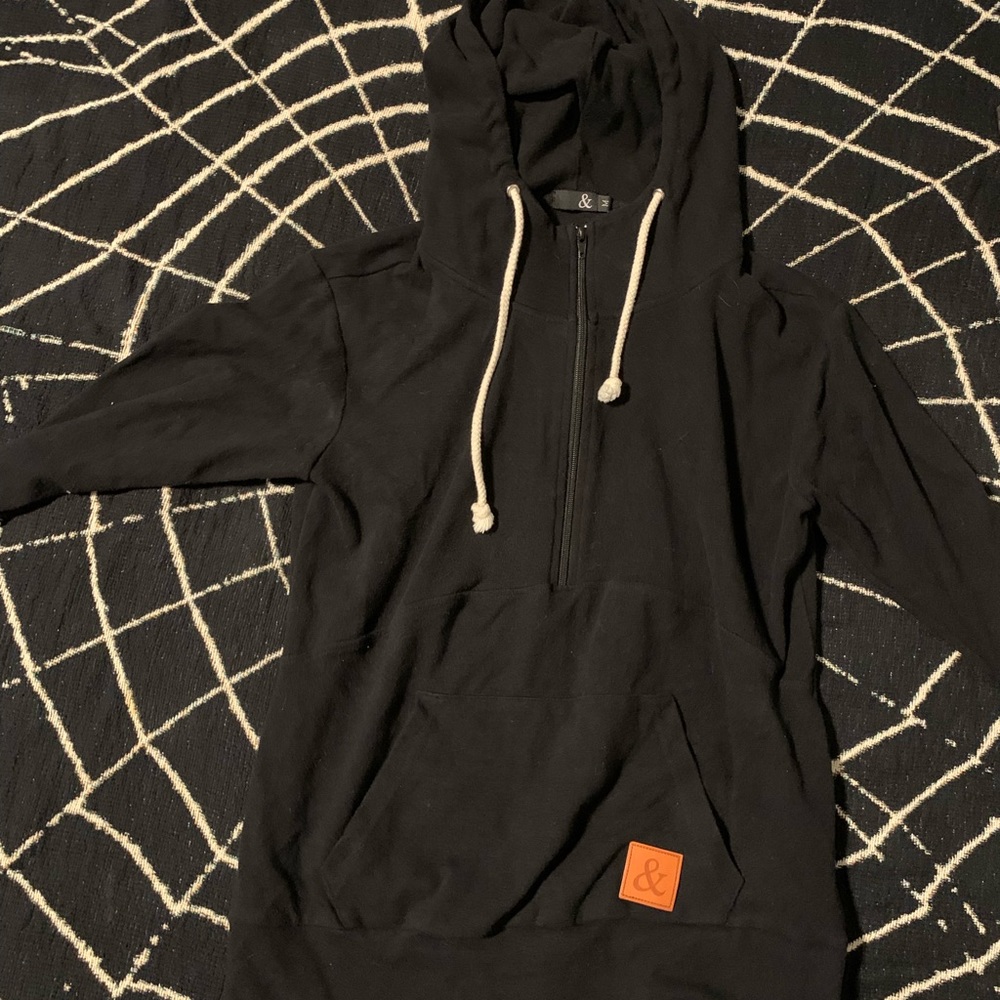 Black half zip up hoodie
